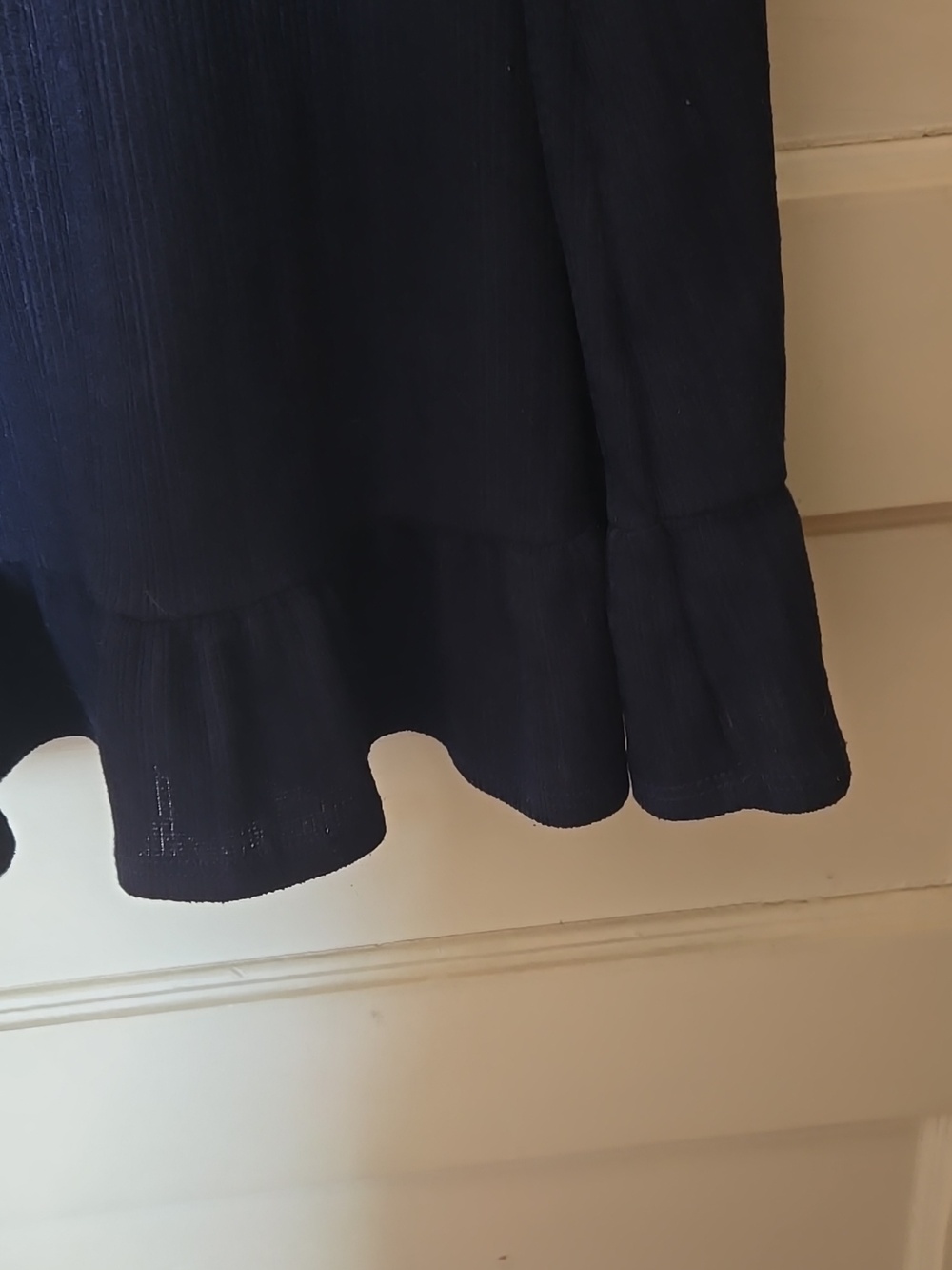 Navy Ribbed Mini Swimsuit Coverup Size Small - Picture 3 of 5